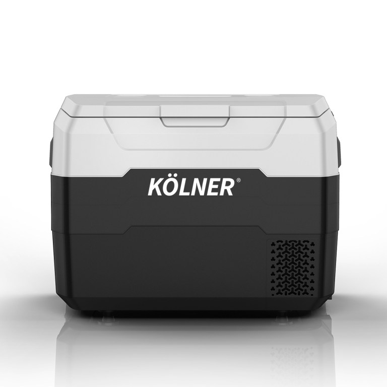 kolner 40l fridge freezer cooler 12/24/240v camping portable esky refrigerator with trolley black