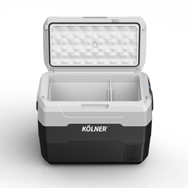 kolner 40l fridge freezer cooler 12/24/240v camping portable esky refrigerator with trolley black