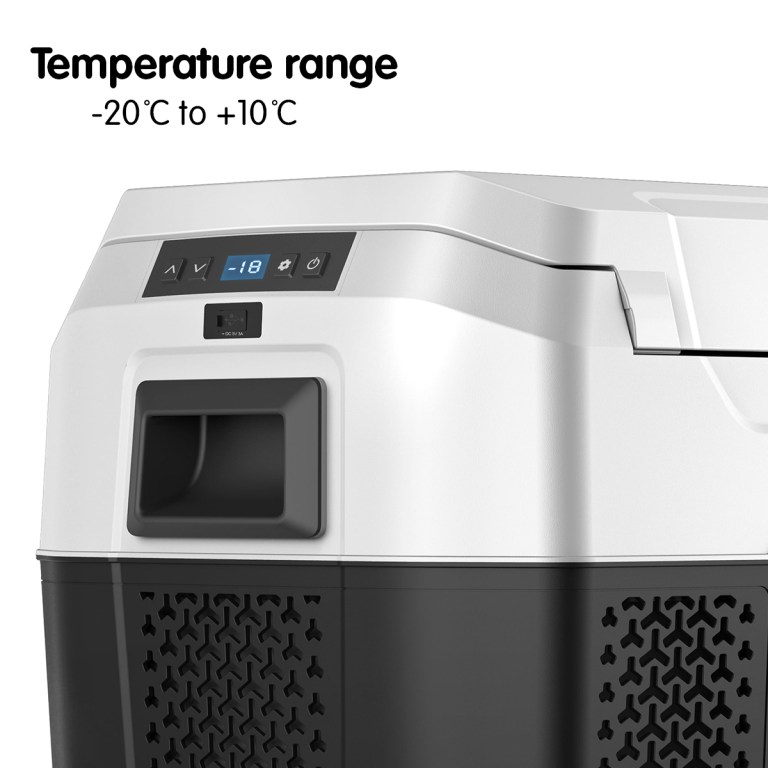 kolner 40l fridge freezer cooler 12/24/240v camping portable esky refrigerator with trolley black