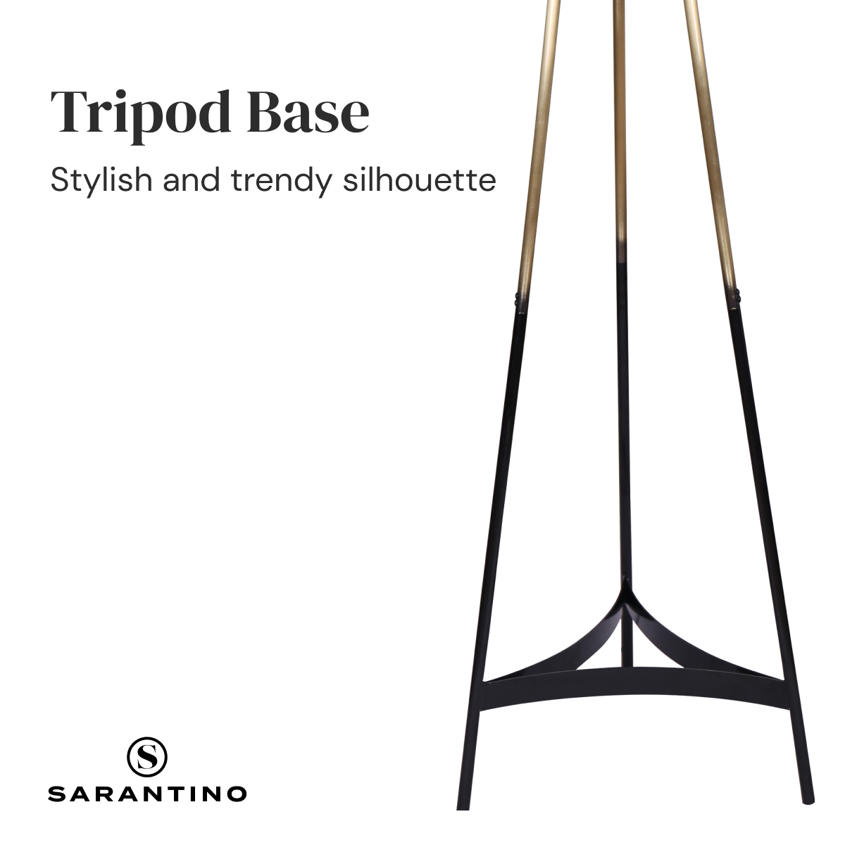sarantino metal tripod electric floor lamp gradient finish sarantino metal tripod electric floor lamp gradient finish