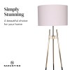 sarantino metal tripod electric floor lamp gradient finish