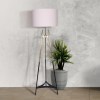 sarantino metal tripod electric floor lamp gradient finish