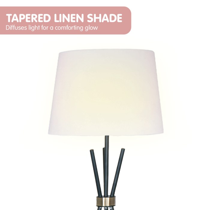 sarantino tripod floor lamp in metal and antique brass sarantino tripod floor lamp in metal and antique brass