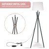 sarantino tripod floor lamp in metal and antique brass sarantino tripod floor lamp in metal and antique brass