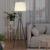 sarantino tripod floor lamp in metal and antique brass sarantino tripod floor lamp in metal and antique brass