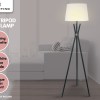 sarantino tripod floor lamp in metal and antique brass sarantino tripod floor lamp in metal and antique brass
