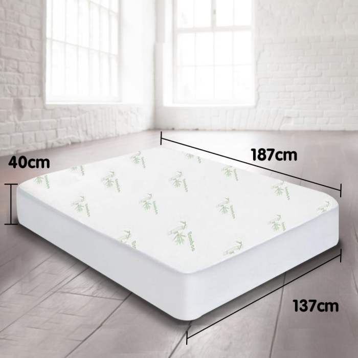 laura hill bamboo mattress protector double