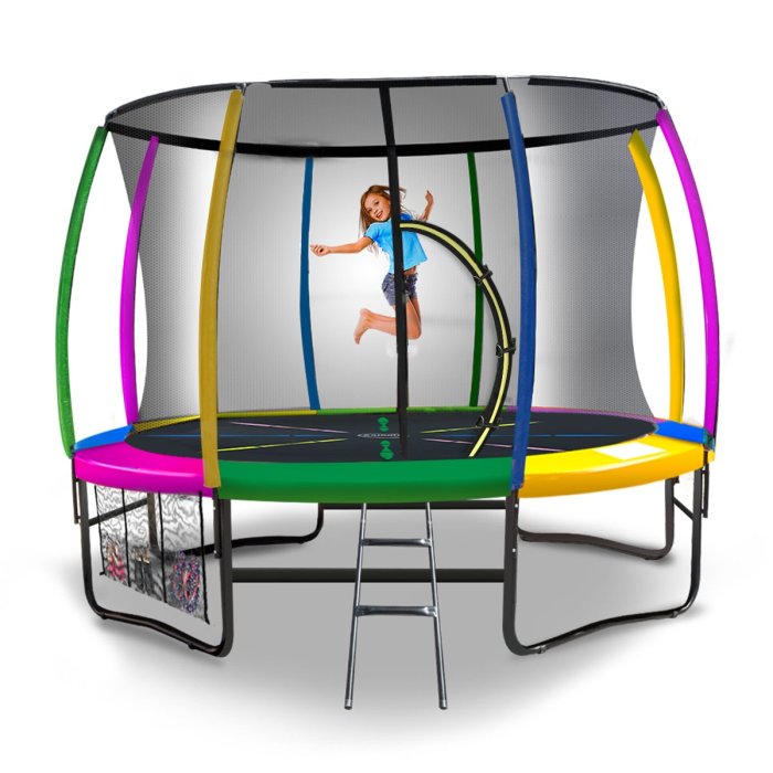Kahuna 8ft Outdoor Rainbow Trampoline for Kids and Children - Safe, Fun, and Perfect for Fitness Kahuna 8ft Outdoor Rainbow Trampoline for Kids and Children - Safe, Fun, and Perfect for Fitness