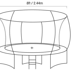 kahuna 8ft outdoor rainbow trampoline for kids and children suited for fitness exercise gymnastics with safety enclosure kahuna 8ft outdoor rainbow trampoline for kids and children suited for fitness exercise gymnastics with safety enclosure