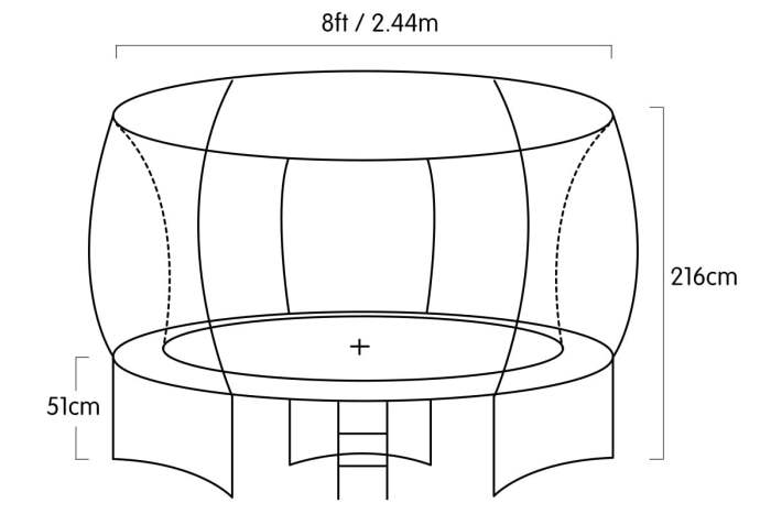 kahuna 8ft outdoor rainbow trampoline for kids and children suited for fitness exercise gymnastics with safety enclosure kahuna 8ft outdoor rainbow trampoline for kids and children suited for fitness exercise gymnastics with safety enclosure