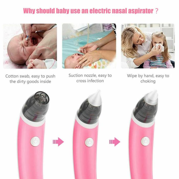 baby nasal aspirator electric safe hygienic nose cleaner snot sucker for baby (red) baby nasal aspirator electric safe hygienic nose cleaner snot sucker for baby (red)