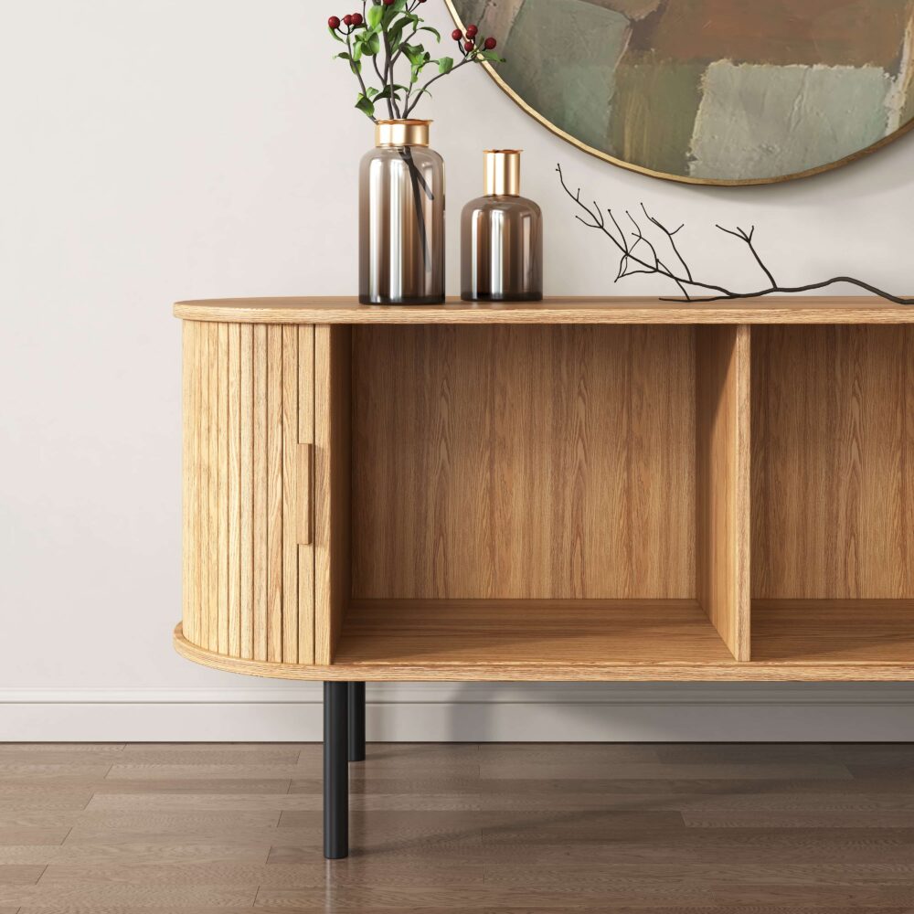 ripple sideboard with sliding doors earthy elegance redefined