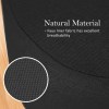 2x fabric ottoman round wooden leg foot stool black