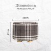 2x fabric ottoman round wooden leg foot stool lattice 2x fabric ottoman round wooden leg foot stool lattice