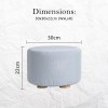 fabric ottoman round wooden leg foot stool light blue fabric ottoman round wooden leg foot stool light blue