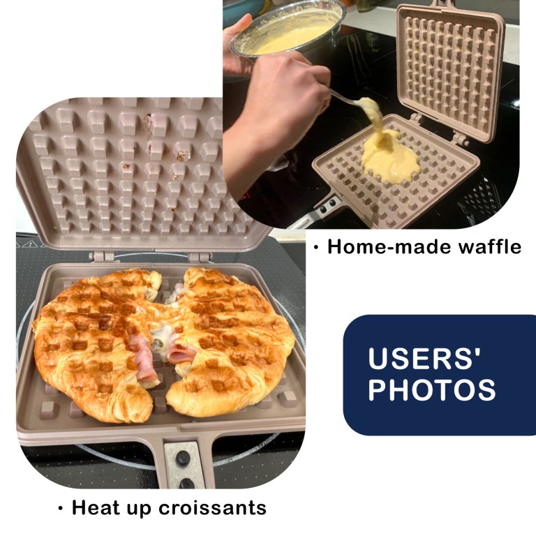 giorno felice ih waffle maker pan non stick double sided detachable