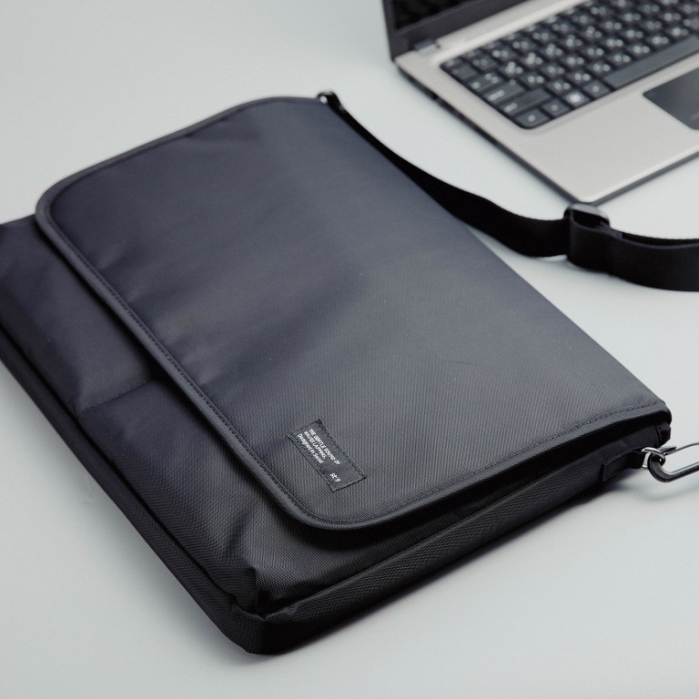 15.6/16 inch laptop sleeve padded shoulder bag travel carry case lato black