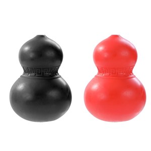 2 x dura dog puppy chew rubber gourd dental hygiene treat holder play toy