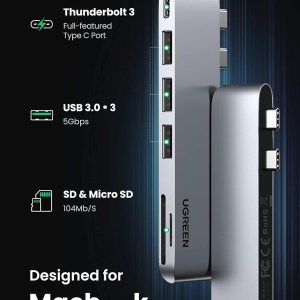 ugreen 60560 usb c hub for macbook aluminum type c adapter with 3 usb 3.0 100w ugreen 60560 usb c hub for macbook aluminum type c adapter with 3 usb 3.0 100w