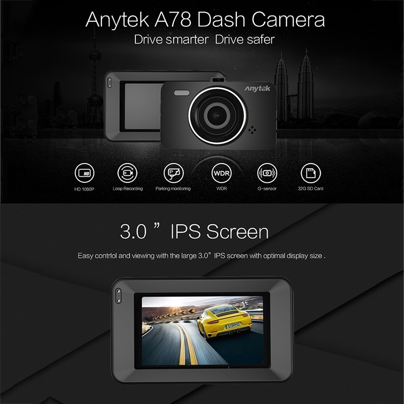 anytek a78 car dash cam full hd 1080p car dvr 170 degree wide angle (24 hours parking monitoring) anytek a78 car dash cam full hd 1080p car dvr 170 degree wide angle (24 hours parking monitoring)