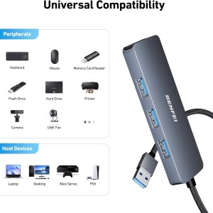 benfei usb 3.0 4 port hub usb a splitter ultra slim benfei usb 3.0 4 port hub usb a splitter ultra slim