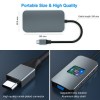 benfei 335gy usb c hub with triple display, 8 in 1 docking station (100w pd, dual 4k hdmi, vga, 3x usb 3.0)