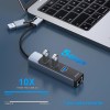 benfei 350gy 2 in 1 usb c+usb 3.0 to rj45 gigabit ethernet port + 3 port usb 3.0 hub
