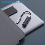 benfei 350gy 2 in 1 usb c+usb 3.0 to rj45 gigabit ethernet port + 3 port usb 3.0 hub