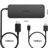 benfei 365bk hdmi switch 4 in 1 out 4k@60hz, 2k@144hz, hdcp 2.3 (with adaptive equalization support 30ft hdmi transmit)