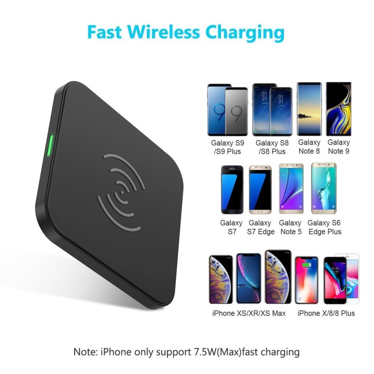 choetech t511s qi certified 10w/7.5w fast wireless charger pad choetech t511s qi certified 10w/7.5w fast wireless charger pad