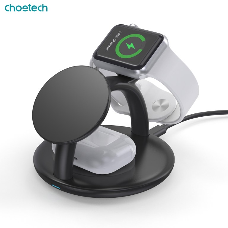 choetech t587 f 3 in 1 magnetic wireless charger station for iphone 12/13/14/airpods pro/iwatch choetech t587 f 3 in 1 magnetic wireless charger station for iphone 12/13/14/airpods pro/iwatch