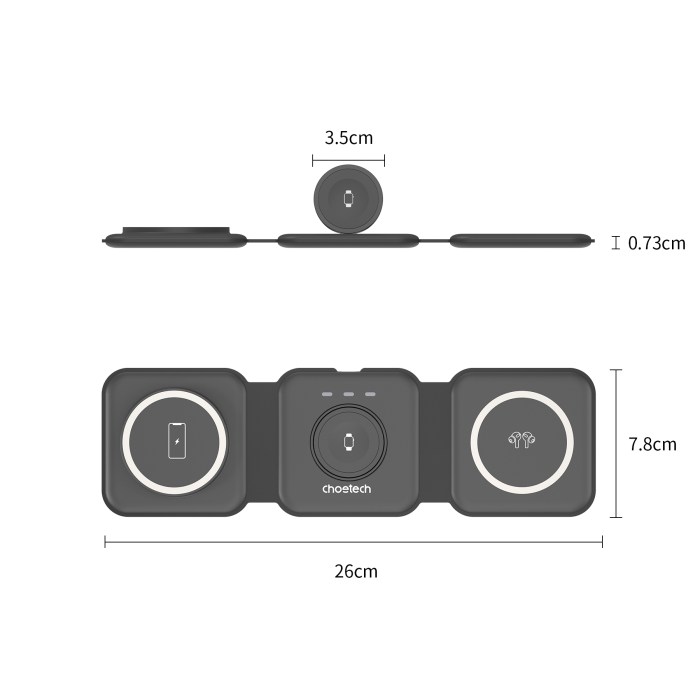 choetech t588 f bk 3 in 1 foldable fast wireless charger for phone/watch/earphone choetech t588 f bk 3 in 1 foldable fast wireless charger for phone/watch/earphone