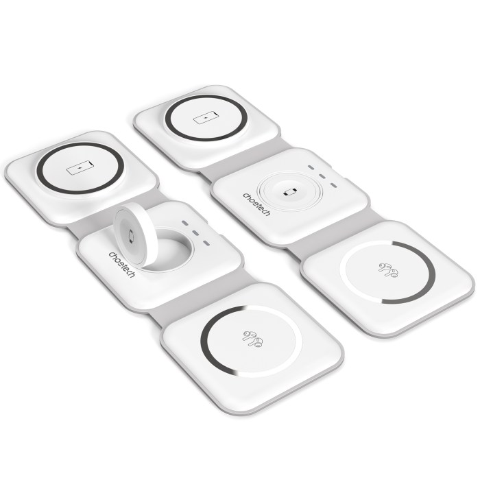 choetech t588 f wh 3 in 1 foldable fast wireless charger for phone/watch/earphone