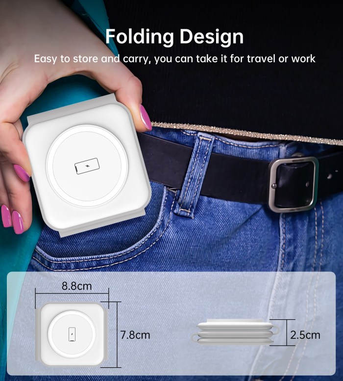 choetech t588 f wh 3 in 1 foldable fast wireless charger for phone/watch/earphone
