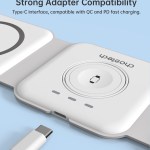 choetech t588 f wh 3 in 1 foldable fast wireless charger for phone/watch/earphone