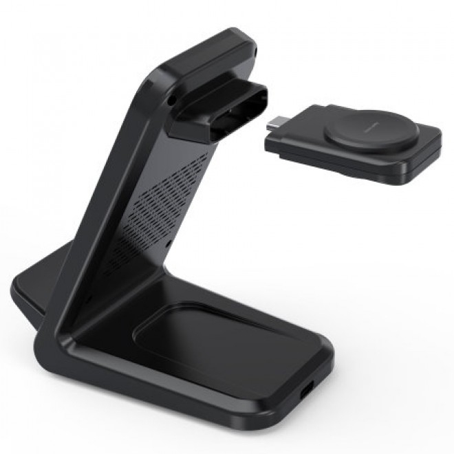 choetech t608 f bk 15w 4 in 1 wireless charger stand for iwatch and samsung watch (black) choetech t608 f bk 15w 4 in 1 wireless charger stand for iwatch and samsung watch (black)