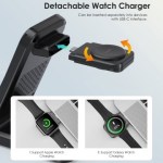 choetech t608 f bk 15w 4 in 1 wireless charger stand for iwatch and samsung watch (black) choetech t608 f bk 15w 4 in 1 wireless charger stand for iwatch and samsung watch (black)