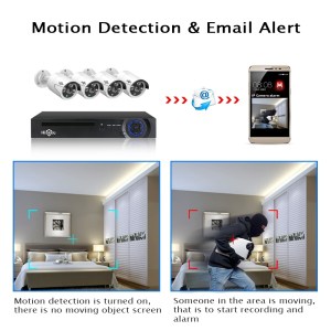 hiseeu h5nvr p4 612p 4ch 2mp/1080p poe cctv system (2tb hdd)
