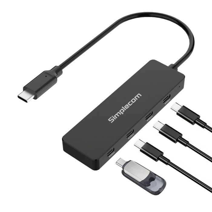 simplecom ch384 usb c to 4 port usb c data hub usb 3.2 gen 2 10gbps