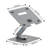 simplecom cht660 adjustable aluminium laptop stand with 6 port usb c docking station dual 4k hdmi display