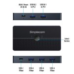 simplecom km320 2 way superspeed usb switch 4 port hub with usb c usb 3.0 5gbps simplecom km320 2 way superspeed usb switch 4 port hub with usb c usb 3.0 5gbps
