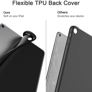 ipad 10.2 2019 7th pencil holder slim smart tpu soft edge case black