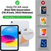 ipad 10th case 10.9 inch 2022 with pencil holder, smart ipad clear case with soft tpu auto wake sleep green