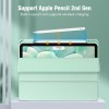 ipad 10th case 10.9 inch 2022 with pencil holder, smart ipad clear case with soft tpu auto wake sleep green