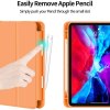 ipad pro 11 inch 2020 soft tpu smart premium case auto sleep wake stand cover pencil holder orange