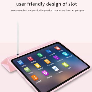 ipad pro 11 inch 2020 soft tpu smart premium case auto sleep wake stand cover pencil holder pink