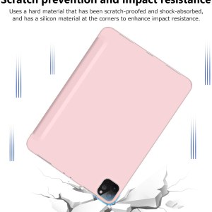 ipad pro 11 inch 2020 soft tpu smart premium case auto sleep wake stand cover pencil holder pink