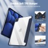 ipad pro 11 inch 2020 2022 soft tpu smart premium case auto sleep wake stand clear cover pencil holder navy blue