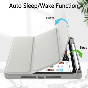 ipad pro 11 inch 2020 2022 soft tpu smart premium case auto sleep wake stand clear cover pencil holder grey ipad pro 11 inch 2020 2022 soft tpu smart premium case auto sleep wake stand clear cover pencil holder grey