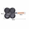 4 cup cast iron egg frying pan divided egg skillet pan fried egg pan cooker pancake egg fryer